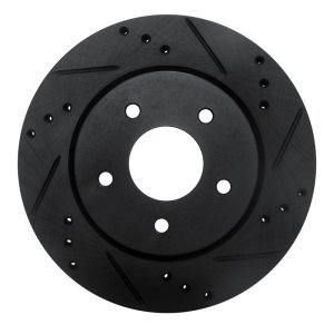 Nissan X-Trail Brake Rotor (1) - Rear Right - R1 Concepts - Drilled & Slotted - Black - `17-`25 Nissan X-Trail Brake Rotor (1) - Rear Right - R1 Concepts - Drilled & Slotted - Black - `17-`25